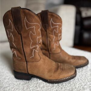 Roper Little Kids Brown Leather Boots